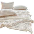 thumbnail image 2 of Dvkptbk Woolen Blanket Soft Bubble Fleece Blanket Warm and Soft Single Layer Double-Sided All-Season Solid Color Plush Blanket Bedding, 2 of 6