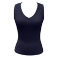 thumbnail image 4 of Women's Fashion Casual Tight V Neck Ribbed Knit Sleeveless Vest, 4 of 4