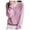 Pink, variant on LUOGENLI Women Sweaters Cardigan Thick Knit Pullover Sweater Soft Loose Fit Casual Crewneck Long Sleeve for Everyday Comfortable Wear White Size L