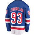 thumbnail image 2 of Mika Zibanejad New York Rangers NHL Fanatics Breakaway Home Jersey, Large, 2 of 2