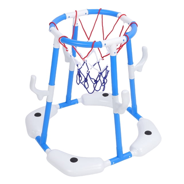 Panier de Basketball de Piscine, Panier de Basketball Flottant Interactif à Plaisir Sans Fin pour l'Extérieur Bleu