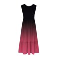 thumbnail image 4 of 2024 Longues Robes Maxi à Bretelles Spaghetti pour Femmes Été, Robes Maxi Sans Manches à Dégradé pour Femmes Grande Taille, Robes d'Été Décontractées à Col Rond pour la Plage, Robe Maxi Fluide à Étages pour Femmes, 4 of 5