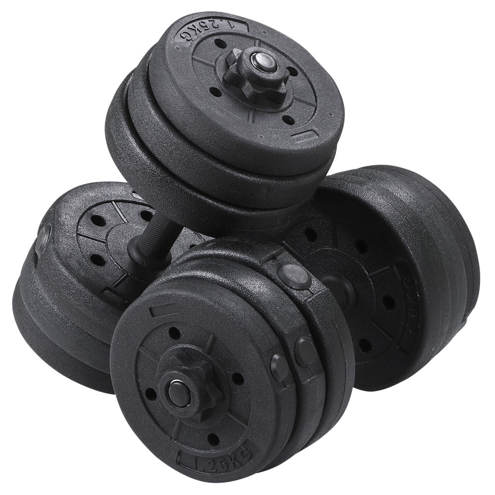 Yaheetech 44lb Adjustable Dumbbell Weight Set for Home Gym, Black