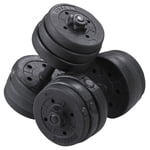 Yaheetech 44lb Ensemble de poids réglable pour la salle de gymnastique, noir