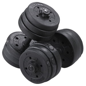 Yaheetech 44lb Adjustable Dumbbell Weight Set for Home Gym, Black