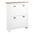 thumbnail image 1 of HOMCOM Armoire à Chaussures de Couloir avec 2 Tiroirs Basculants pour 12 Paires de Chaussures Blanc, 1 of 10