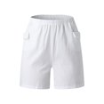 thumbnail image 3 of adviicd Shorts de Robe pour Femmes Femmes Coupe Décontractée Taille Haute Poches Décontractées Randonnée Shorts d'Été en Plein Air Blanc, XXXL, 3 of 4