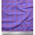 thumbnail image 1 of Soimoi Purple polyester Crepe Fabric Check Check Print Fabric by Yard 52 Inch Wide, 1 of 2