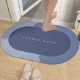 thumbnail image 2 of Huayishang Carpet,Polyester Carpet,Bath Mat Rubber Bath Mats Quick Drying Non Slip Bathroom Mat Super Absorbent Bath Mat Instant Dry Bathroom Rug In Front of The Kitchen Sink Shower Room Bathtub Oval, 2 of 7