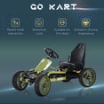 thumbnail image 4 of Aosom Ride-on Pedal Go Kart with Adjustable Seat and Hand Brake, Green, 4 of 10
