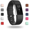 thumbnail image 1 of Replacement Bands Compatible for Fitbit Charge 2, Classic & Special Edition Adjustable Sport Wristbands(Black,L), 1 of 7