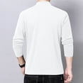 thumbnail image 3 of Jalioing Long Sleeve Mock Neck Shirt for Men Fall Casual Solid Color Pullover Tee Soft Basic Undershirts Tops, 3 of 5