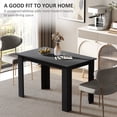 thumbnail image 4 of HOMCOM Table à Manger Moderne de 47 Pouces pour 4 à 6 Personnes avec Effet Bois, Noir, 4 of 10