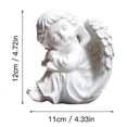 thumbnail image 4 of Resin White Angel Statue Desktop Decor Cupid Angel Decor Collection Window Props Christmas lean knee left think, 4 of 9