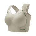 thumbnail image 2 of Wirefree Sports Bra for Plus Size Women, Full Coverage with Side Support & Back Smoothing Design, High Impact Support for Running, Gym & Yoga. Green 46, 2 of 3