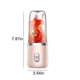 thumbnail image 3 of Portable Blender Juice Maker USB Rechargeable | 6 Blade Stainless Steel Mixer | Handheld Smoothie & Shake Personal Blender | 350ml | 2000mAh Battery | 21,000 RPM | Dark Blue | Travel Sports Outdoor, 3 of 6