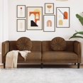 thumbnail image 1 of vidaXL Sofa avec Coussins 3 Places Brun Similicuir Suédé, 1 of 5