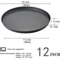 thumbnail image 2 of Gutsdoor 12 Inch Pie Pan with Removable Bottom, Nonstick Carbon Steel Tart Quiche Pan for Baking, Dishwasher Safe Round Baking Pan, Kitchen Bakeware, 2 of 7