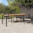 thumbnail image 1 of vidaXL Table de Jardin Noire 250x100x75 cm en Rotin Poly, 1 of 4