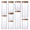 thumbnail image 4 of Transparent Clear High Cylinder Glass Sealed Kitchen Storage Bottle Jar with Lid Organization Container, 4 of 5