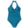 thumbnail image 1 of Swimwear Suit Women V One Control Pieces Bathing Tummy Ruched Swimsuits, Suitable For Autumn Days, 1 of 8