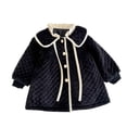 thumbnail image 4 of 0-24M Newborn Baby Girls Small Fragrant Wind Coats Cotton Jacket Ruffle Flip Collar Fall Winter Warm Cotton Coat Tops, 4 of 7