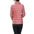 thumbnail image 2 of UKAP Ladies Puffer Jacket Solid Color Coat Stand Up Collar Down Jackets Packable Work Outwear Pink XL, 2 of 3