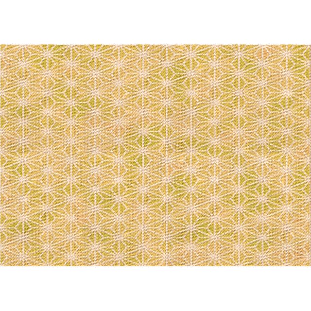 Ahgly Company Tapis d'Intérieur Rectangulaire Transitionnel Jaune Lavable à la Machine, 6 Pieds x 9 Pieds
