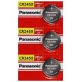 thumbnail image 1 of 3 x Panasonic 2450 Lithium 3 volt Batteries, equivalent CR2450 3v, 1 of 1
