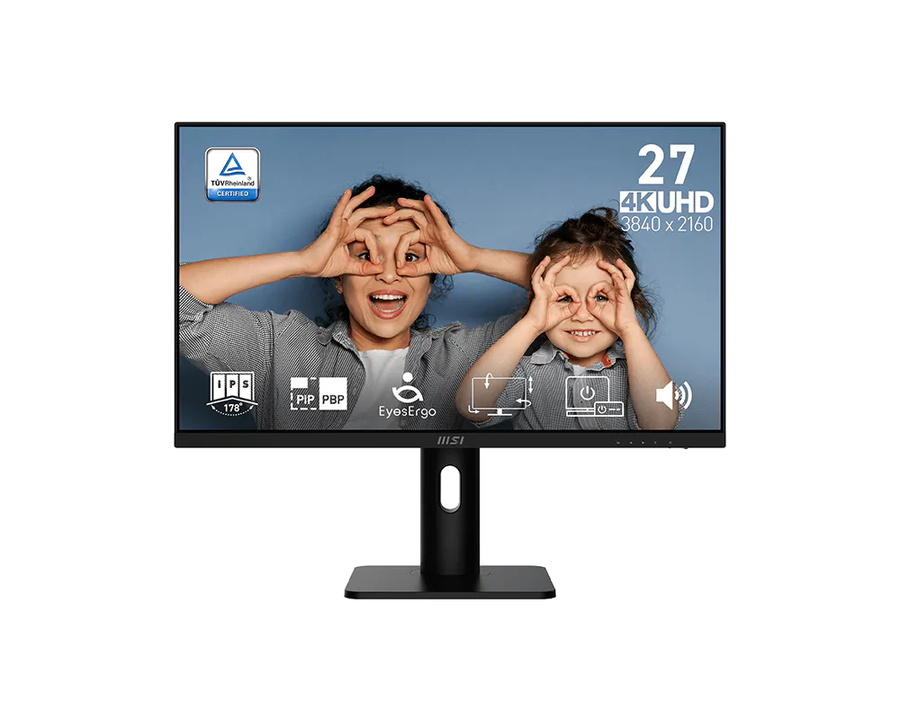 MSI 27" 4K Ultra HD 60Hz 4ms (GTG) IPS LED Monitor Height/ Pivot adjustable with speaker (PRO MP273UP E6)