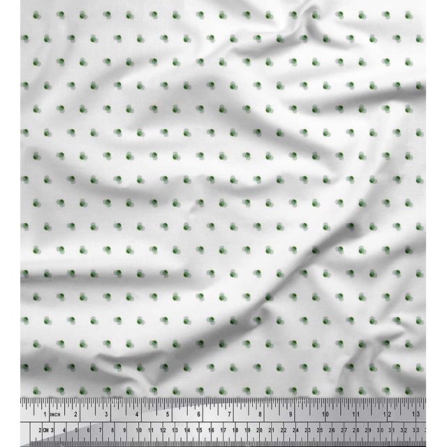Soimoi Rayon Fabric Dots Shirting Decor Fabric Printed Yard 42 Inch Wide