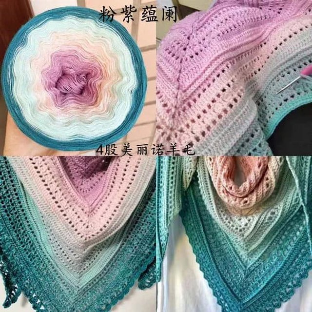 4 Parts de Fil de Laine Mélangée Confortable Fil à Coudre Écharpes Chapeau Fil à Crochet Fils à Crochet