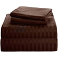 thumbnail image 1 of 1000 Thread Count 100% Egyptian Cotton 3-Piece Fitted Sheet ( 1 Fitted Sheet + 2 Pillow Covers) 30 Inches Deep Pocket Size Stripe Pattern, 1 of 5