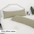 thumbnail image 4 of PiccoCasa 2Pcs Body Pillowcases Microfiber Pillow Covers, Jumbo Khaki, 4 of 9