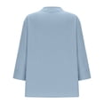 thumbnail image 5 of Swstbby Liquidation d'Économies d'Été! Hauts d'Été pour Femmes, pour Femmes T-Shirt Blouse d'Été Ample à Manches Courtes et Col Rond Décontracté Bleu G, 5 of 5