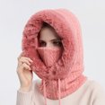 thumbnail image 5 of Women Winter Outdoor Riding Headgear Cold-Proof Ski Cap Warm Bib Face Mask Integrated Cold-Proof Hood Hat, 5 of 5