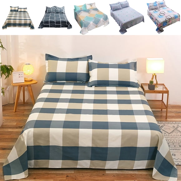 Xihbxyly Ensembles de Literie - Ensembles de Draps et Couettes pour Toutes Saisons avec 2 Taies d'Oreiller Ensemble de Lit 3 Pcs Ensemble de Draps en Duvet Résistants au Rétrécissement et à la Décoloration Entretien Facile