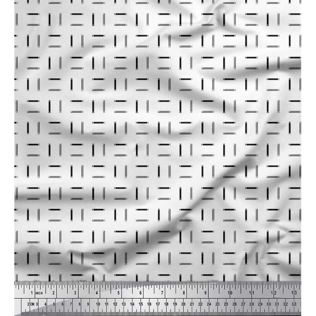 Soimoi Cotton Poplin Fabric Geometric Small Print Fabric by The Yard 42 Inch Wide