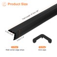 thumbnail image 2 of Uxcell 5 Pack Wall Corner Protector, 36"L x 1.4"W Self-Adhesive Corner Guards, Black Guard Edge Protector, 2 of 5