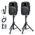 thumbnail image 1 of Gymax 1600W Portable 2-Way Powered Speaker System w/ Microphone, 1 of 7