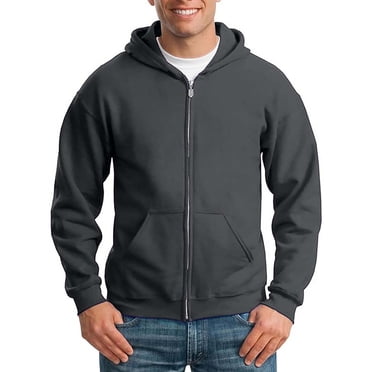 Ediodpoh 2025 Automne Hiver Vêtements pour Hommes Plus Épaissi Couleur Unie Cardigan à Fermeture Éclair Coupe Ample Chandail à Capuchon Mode pour Hommes Chandails à Capuchon et Chandails Gris Foncé m