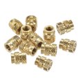 thumbnail image 1 of Uxcell Knurled Insert Nut M3 x 6mm L x 5mm OD Female Thread Brass Embedding Nut 60 Pack, 1 of 5