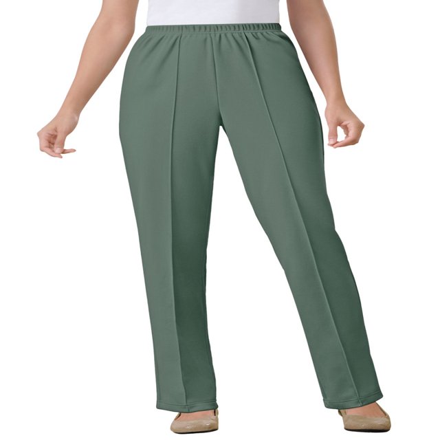 CHOK Women‘s Plus Size Elastic-Waist Soft Knit Pant - 24 W Navy