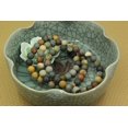 thumbnail image 4 of Angelstones Bracelet Extensible Unisexe en Perles Rondes 8 mm en Jaspe Polychrome Mat Naturel, 4 of 4