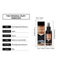 thumbnail image 4 of FHBVT Car Rust Remover Spray Wheel Cleaner Metal Restorer Removes Oxidation Rust Restores Gloss Protective Coating Long Lasting Protection Safe on Car Paint Auto Body Parts 30ml, 4 of 9