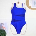 thumbnail image 4 of Diufon Swimsuit for Women Trendy Mesh Backless Bathing Suits Summer Beach Solid Color Tight Swimwear, 4 of 4