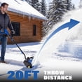 thumbnail image 2 of SOYUS Cordless Snow Shovel, 20V Electric Snow Blower, 12-Inch Clearing Width & 20-Ft Snow Throw, with LED Spotlight and Adjustable Front Handle (4.0Ah Battery, Quick Charger and Dust Cover Included), 2 of 8