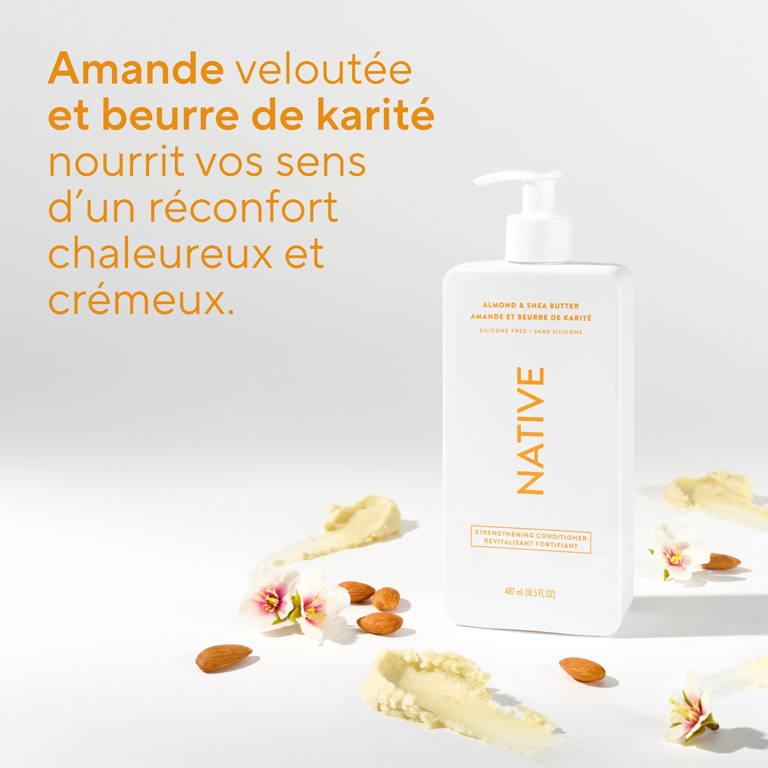 Revitalisant fortifiant Native, Amande et beurre de karité, 487 mL