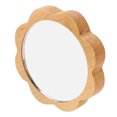 thumbnail image 3 of Wood Framed Makeup Mirror, Handheld Wooden Cosmetic Mirror Fashionable  for Lady for Daily Life, 3 of 7