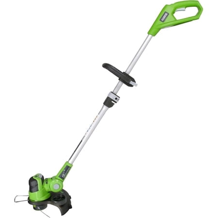 Greenworks Taille-Bordures et Taille-Bordures Sans Fil 24V 12 Pouces, Alimenté par Batterie / Alimentation Automatique / Poignée Réglable / Léger pour la Maison Y